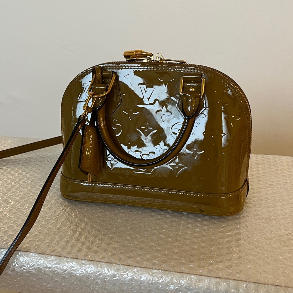 Louis Vuitton Olive Vernis Leather Mini Crossbody Bag